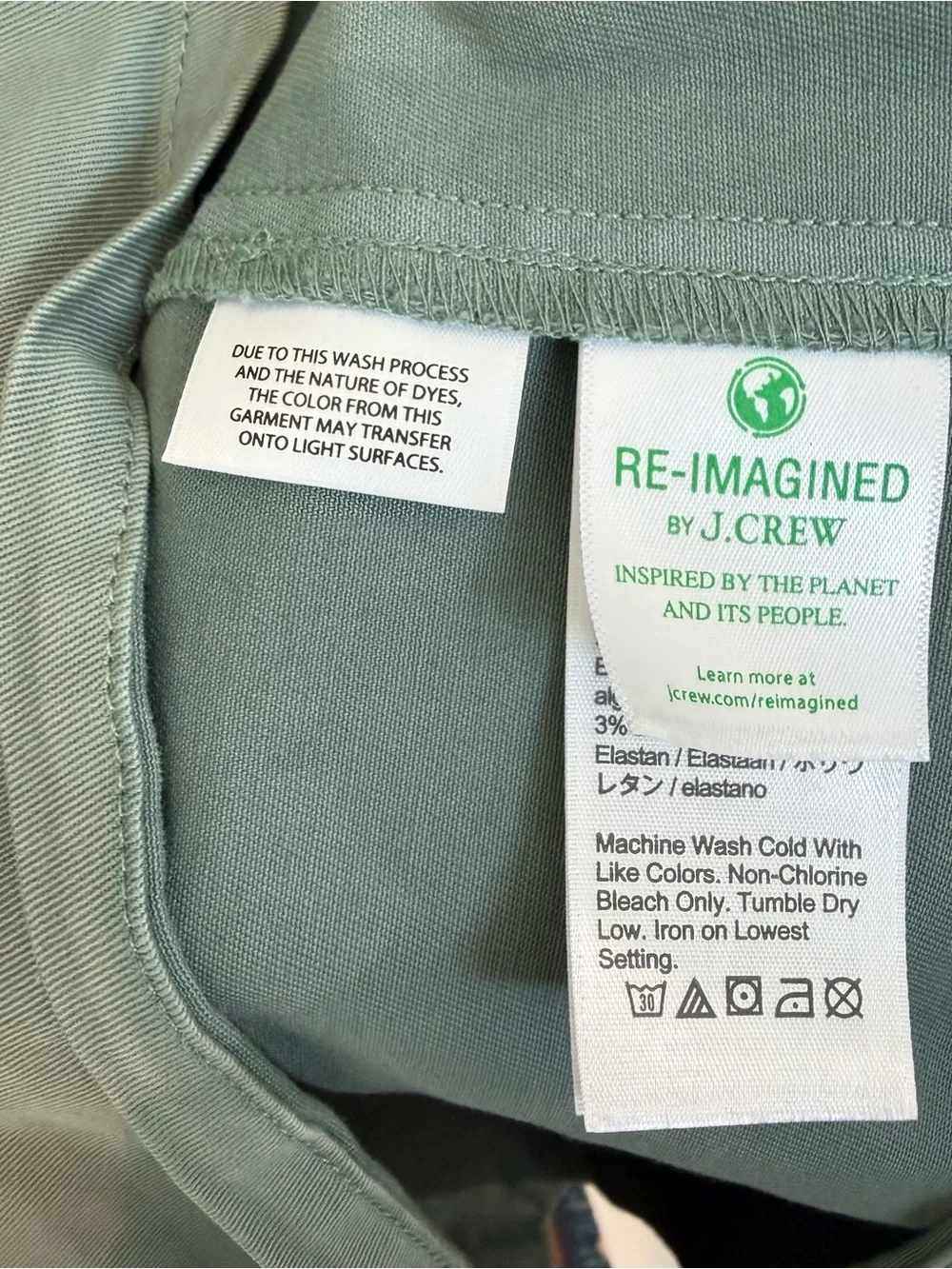 J. Crew Sage Green Utility Midi Dress